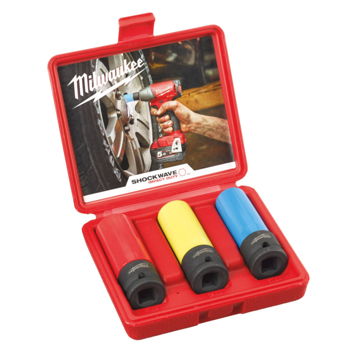 MILWAUKEE 3 PIECE 1/2" DRIVE SHOCKWAVE IMPACT SET