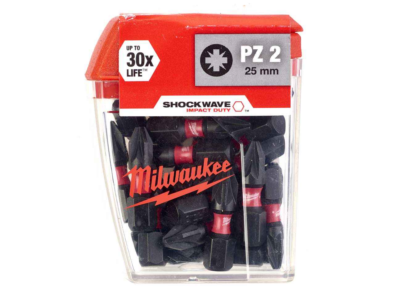 MILWAUKEE 25MM PZ2 25PK TICTAC SHOCKWAVE IMPACT BIT SET