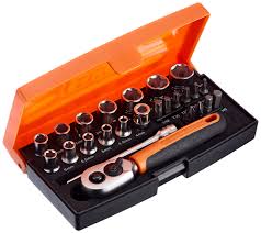 Bahco 1/4in Drive Socket Set 25 piece sl25