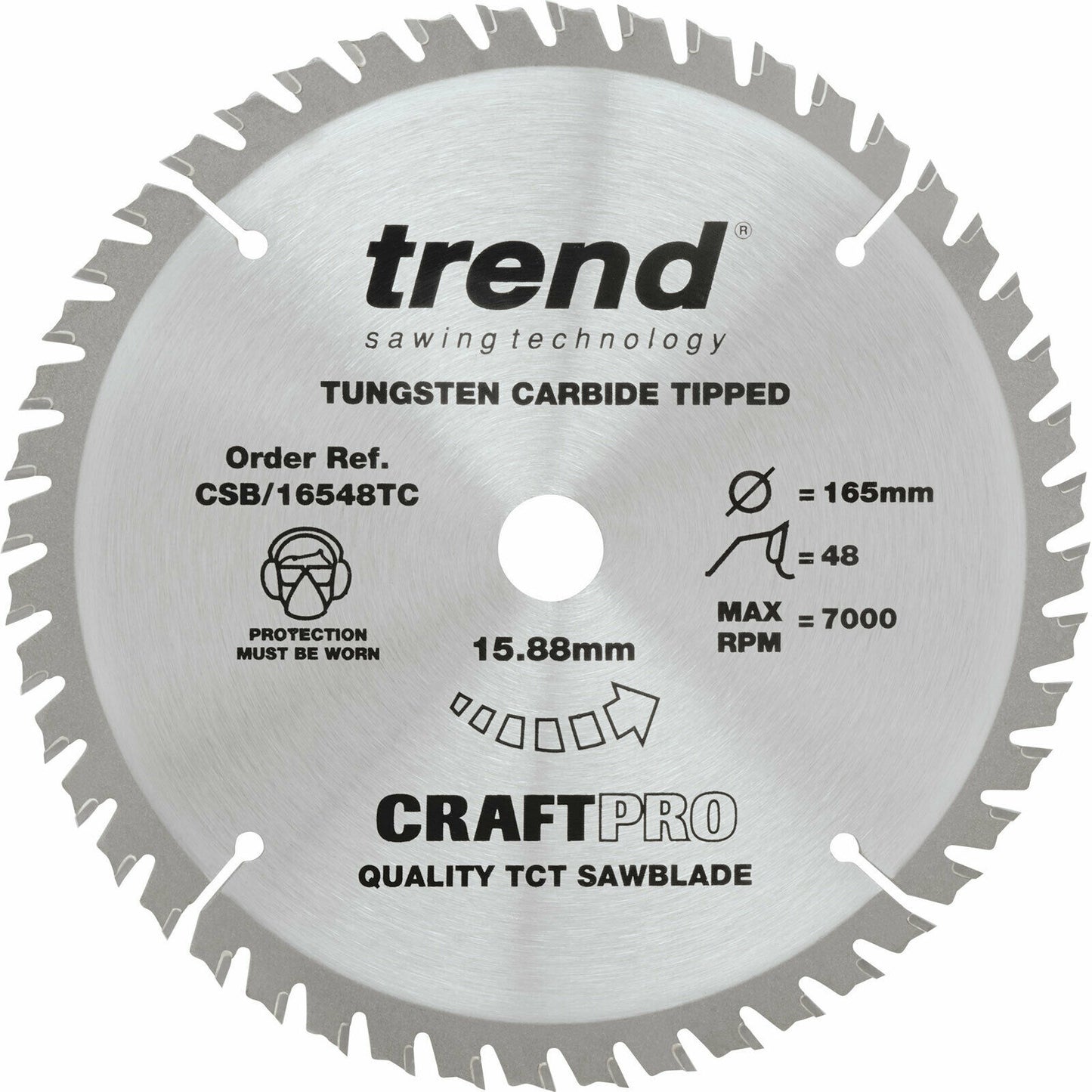CSB/16548TC TREND 165MM 48T 15.88 BORE SAWBLADE