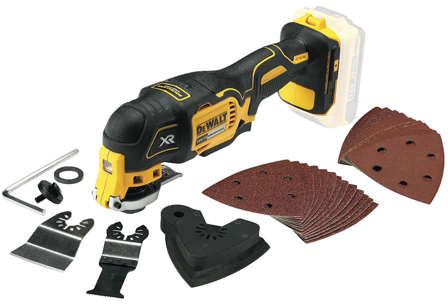 DEWALT DCS355N 18V XR MULTI TOOL BODY ONLY + ACCESSORIES