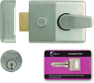 ECLIPSE NARROW NIGHT LATCH 73095SCS SATIN CHROME