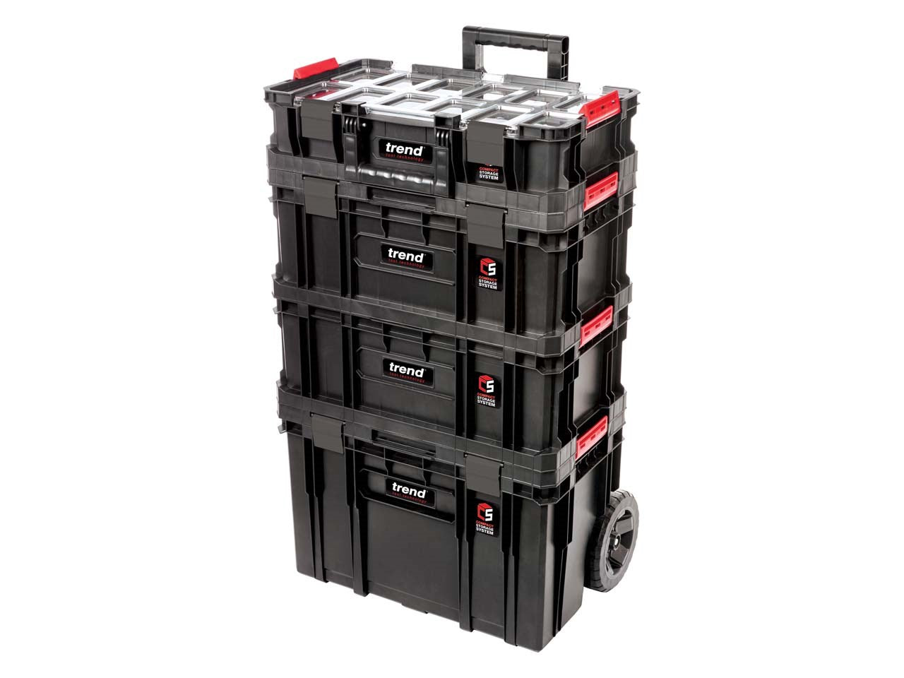 TREND MS/C/SET4C 4 PCE COMPACT MODULAR STORAGE CART