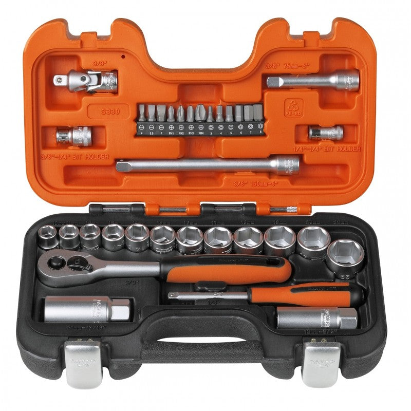 BAHCO 3/8in Drive Socket Set 34 Piece S330