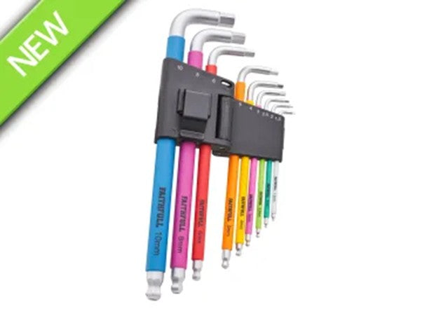 Colour Coded Hex Key Set 9pc Faithfull