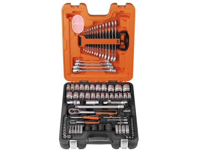 BAHCO BAHS877 94 PIECE SOCKET SET METRIC, 1/4 AND 1/2 DRIVE