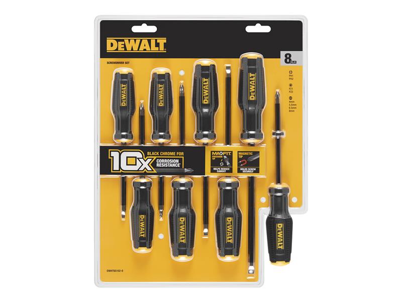 DEWALT DWHT65102-0 8PC MAXFIT SCREWDRIVER SET TOUGHSERIES