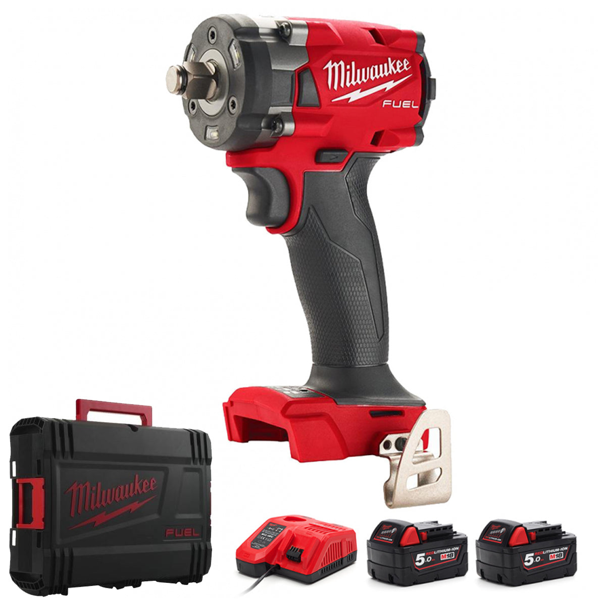 MILWAUKEE M18FIW2F12 COMPACT 1/2" IMPACT WRENCH 2 X 5.0AH