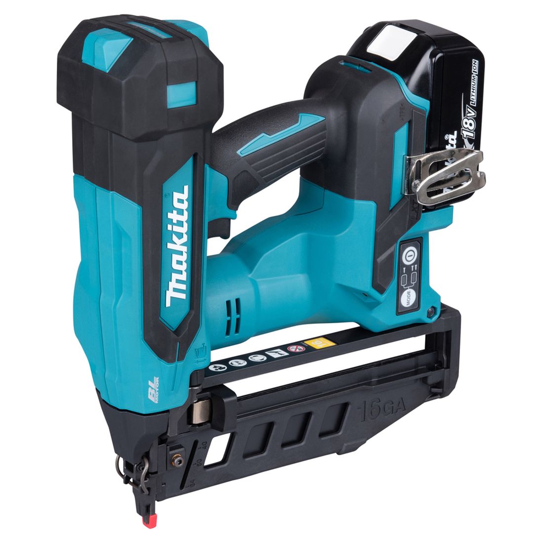 MAKITA DBN601RTJ 18V LXT 2ND FIX NAILER 16G 2 X 5.0AH