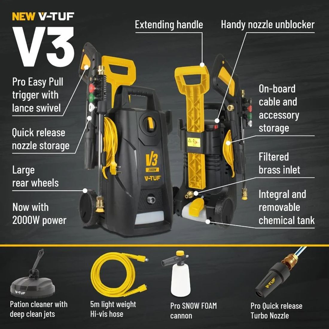 V-TUF V3 240V PRESSURE WASHER ELECTRIC 1950PSI