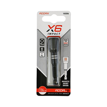 10mm Addax X6 Impact Magnetic Socket Driver