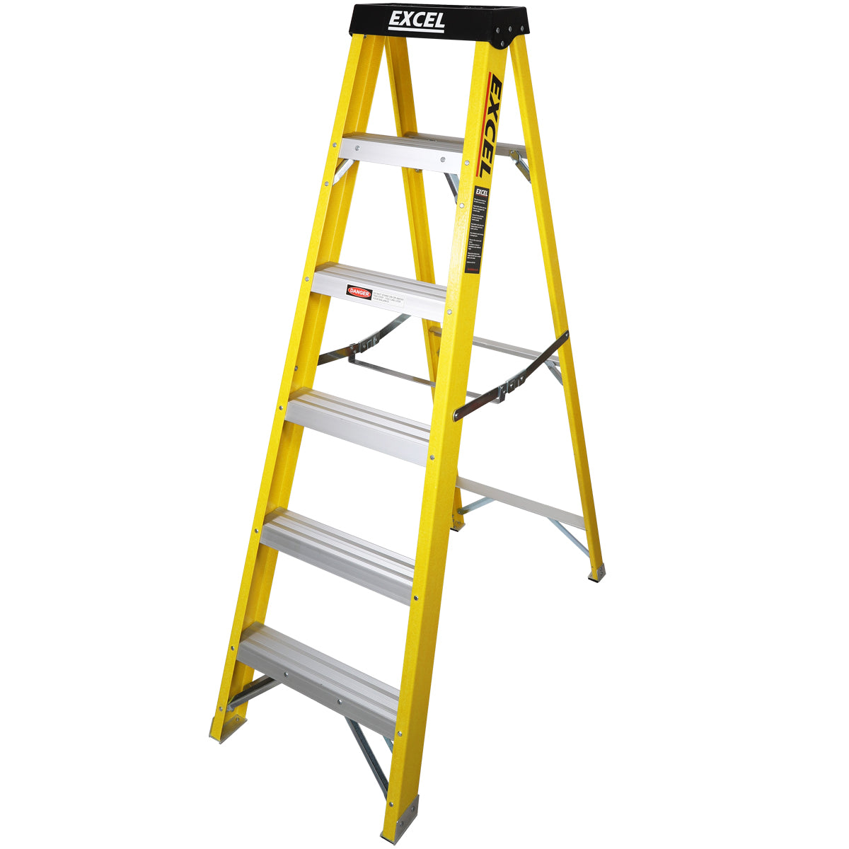 EXCEL 1656 6 TREAD FIBREGLASS LADDER EN131 1.56M HIGH