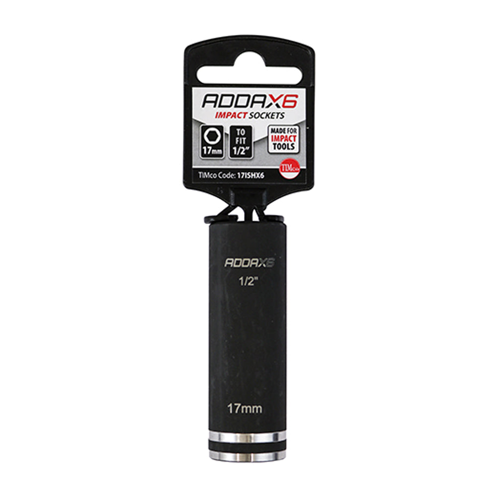 Impact Socket 17mm to Fit 1/2" sq dr 78mm