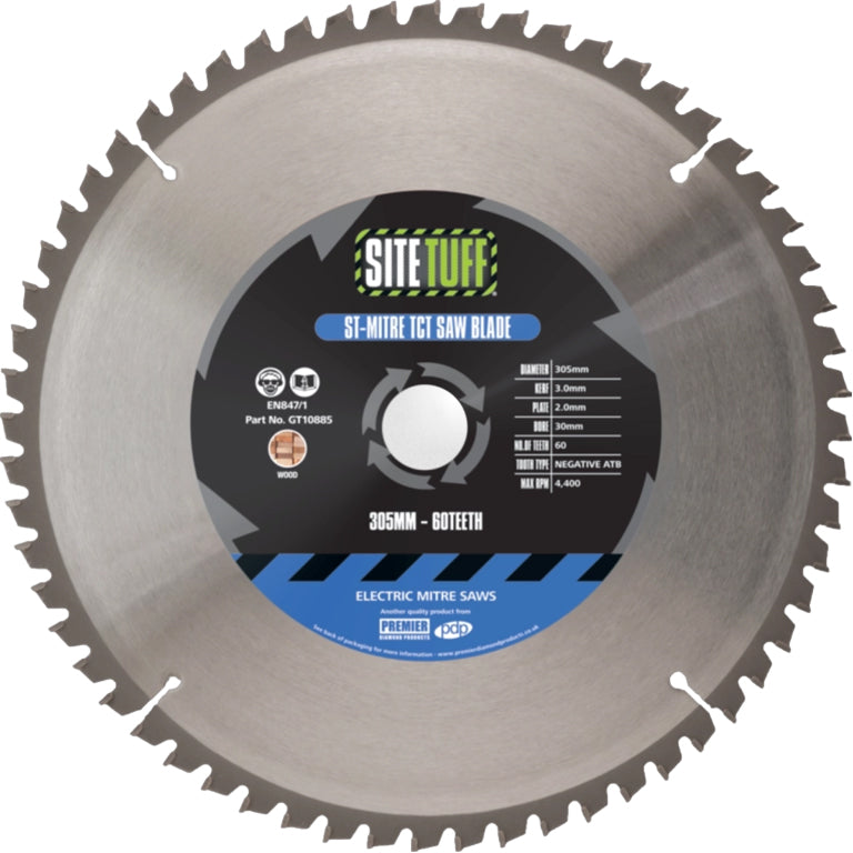 SITE TUFF 215 X 2.1 X 30MM 40T THIN MITRE SAW BLADE