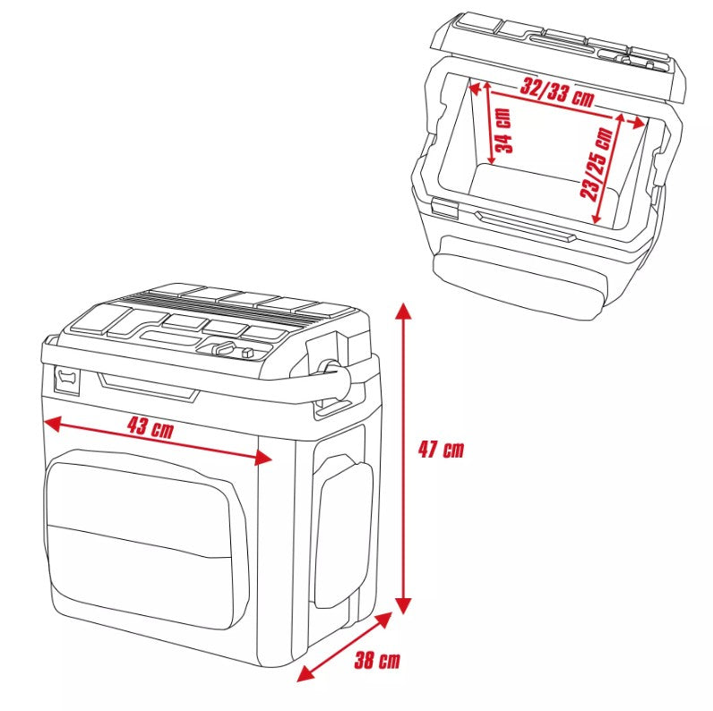 EINHELL PXC 18V 26L COOL BOX BODY TE-COL 18/27 LI