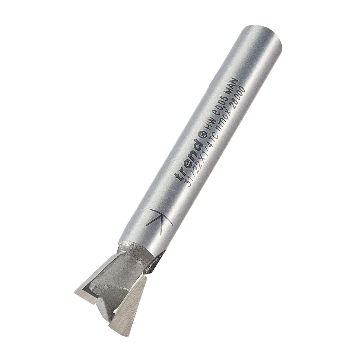 TREND 31/22 TC 1/4" TWO FLUTE CUTTER 75MM