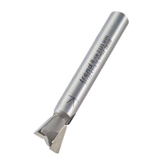 TREND 31/22 TC 1/4" TWO FLUTE CUTTER 75MM