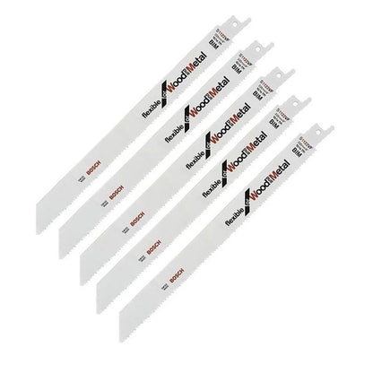 BOSCH S1122VF 9" RECIP SAW BLADE FLEXIBLE WOOD/METAL 5PK