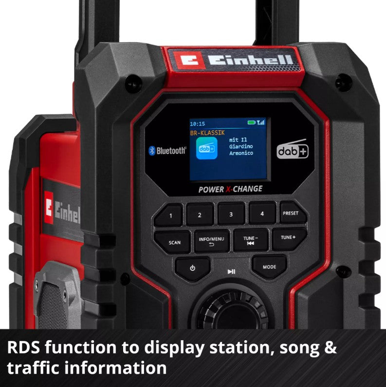 EINHELL PXC 18V DAB SITE RADIO TE-CR 18 LI DAB+/FM/BT