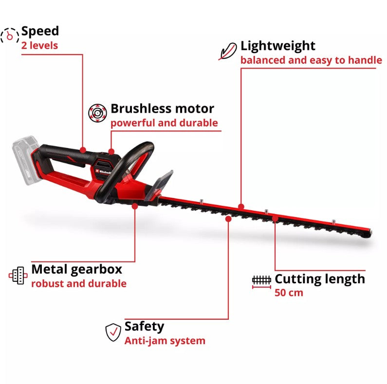 EINHELL PXC 18V HEDGE TRIMMER BODY 50CM GP-CH 18/50 LI BL