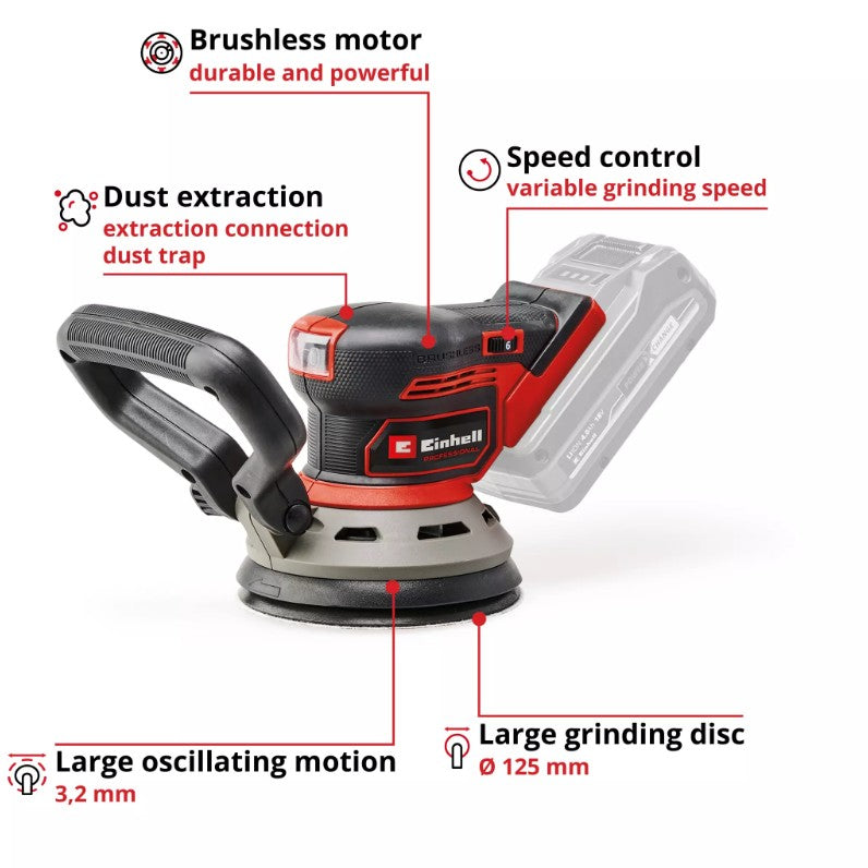 EINHELL PXC 18V ROTATING SANDER BODY 125MM TP-RS 18/32