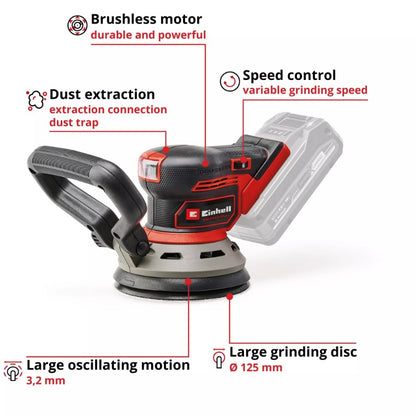 EINHELL PXC 18V ROTATING SANDER BODY 125MM TP-RS 18/32