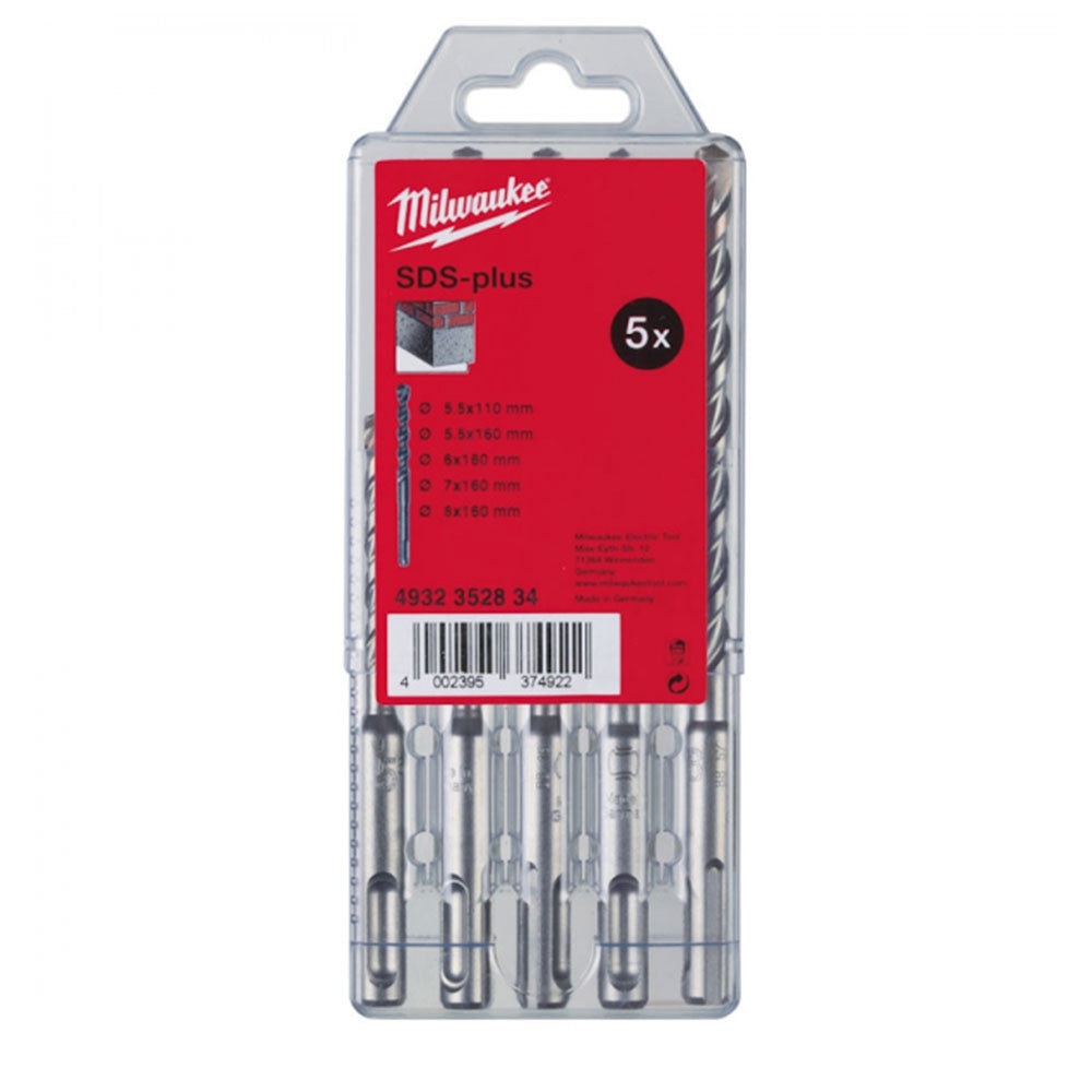 MILWAUKEE 5PIECE SDS UK DRILL SET 4932352834 (UK SIZES)
