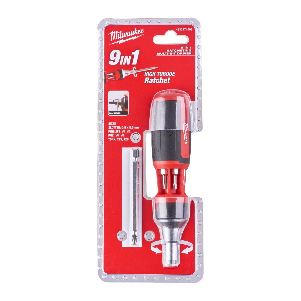 MILWAUKEE 9 IN 1 RAT MULTIBIT DRIVER-UNI