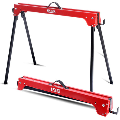 EXCEL 5157 HEAVY DUTY STEEL SAWHORSE TWIN PACK 500KG CAP