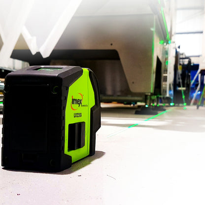 IMEX LX22GS GREEN CROSS LINE LASER / PLUMB C/W TRIPOD