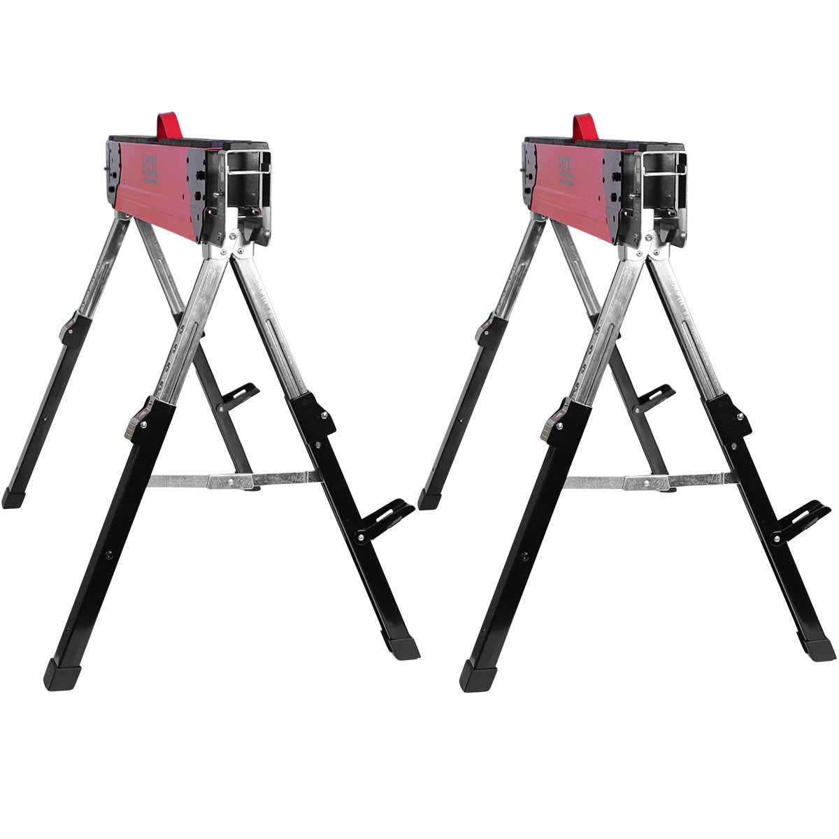 EXCEL 6288 HEAVY DUTY STEEL SAWHORSE TWIN PACK ADJ LEGS