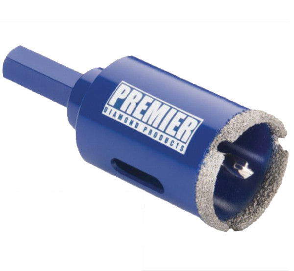 PREMIER DIAMOND 44MM VACUUM BRAZED HOLESAW WITH PILOT