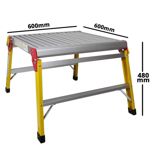 EXCEL 7521 FIBREGLASS HOP UP 600 X 600MM FOLDING PLATFORM