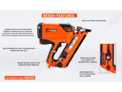 PASLODE IM350+ 906500 1ST FIX FRAMING NAIL GUN KIT 7TH GEN