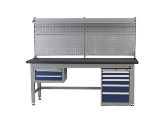 1.5m Complete Industrial Workstation & Cabinet Combo