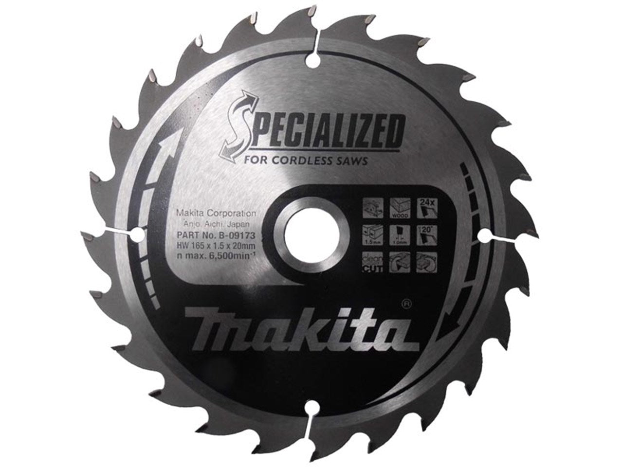 MAKITA B-32910 165MM X 24T 20MM BORE (WAS B-09173 )