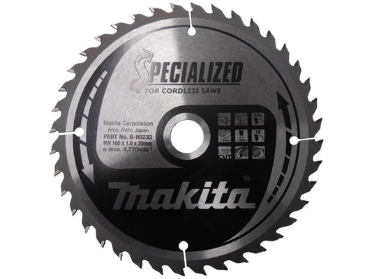 MAKITA B-32954 165MM X 40T 20MM BORE BLADE FOR BSS610