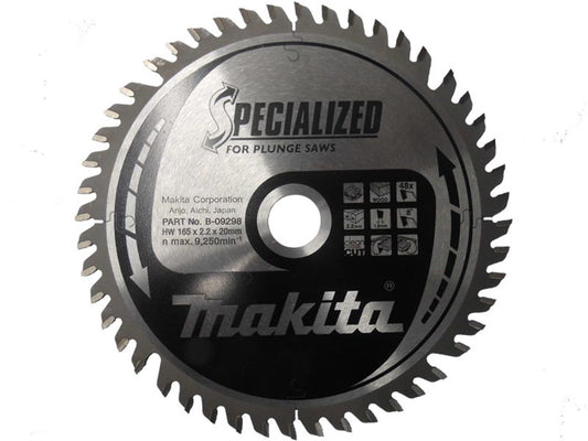 MAKITA B-33015 165MM 48T BLADE 20MM FOR SP6000K PLUNGE SAW