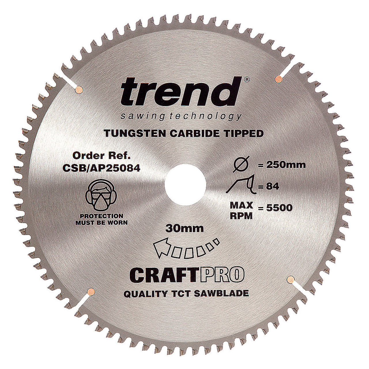 CSB/AP25084 TREND 250MM 84T ALUM/PLASTIC BLADE