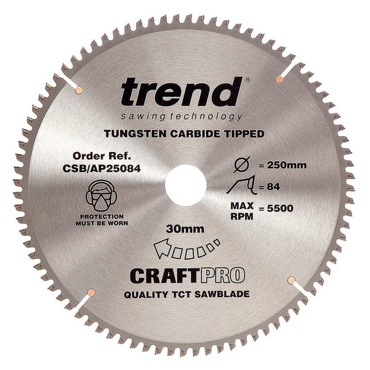 CSB/AP25084 TREND 250MM 84T ALUM/PLASTIC BLADE