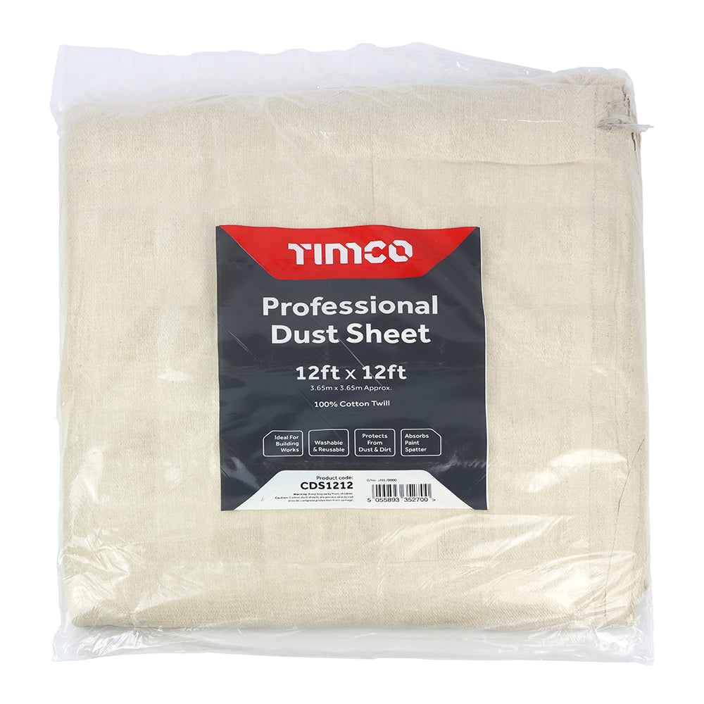 CDS1212 12 X 12FT DUST SHEET COTTON
