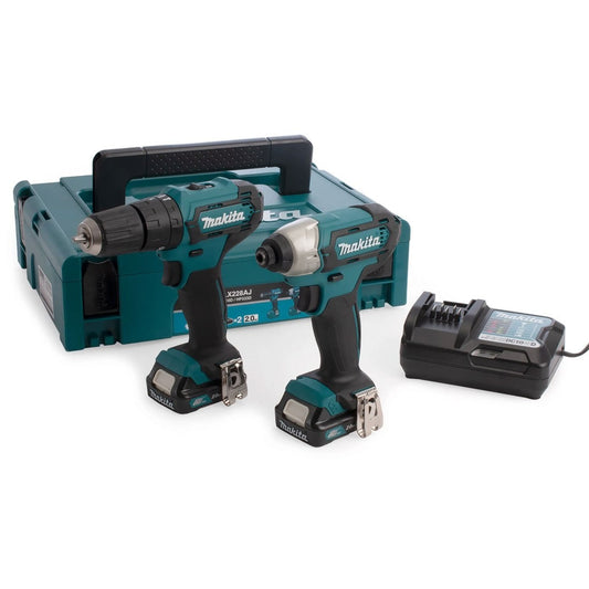 MAKITA 12V CLX228 CXT TWIN KIT IMPACT + COMBI 2 X 2.0AH