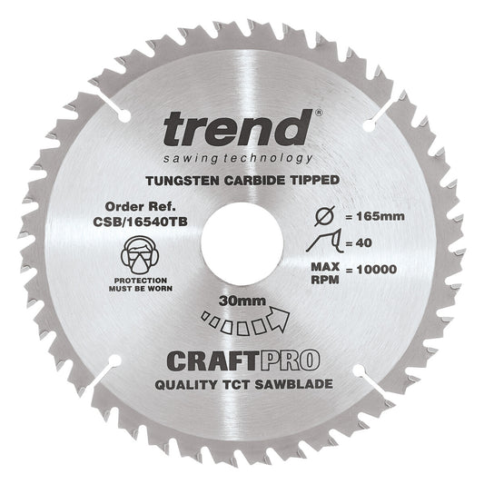 CSB/16540TB TREND 165MM 40T 30MM BORE BLADE