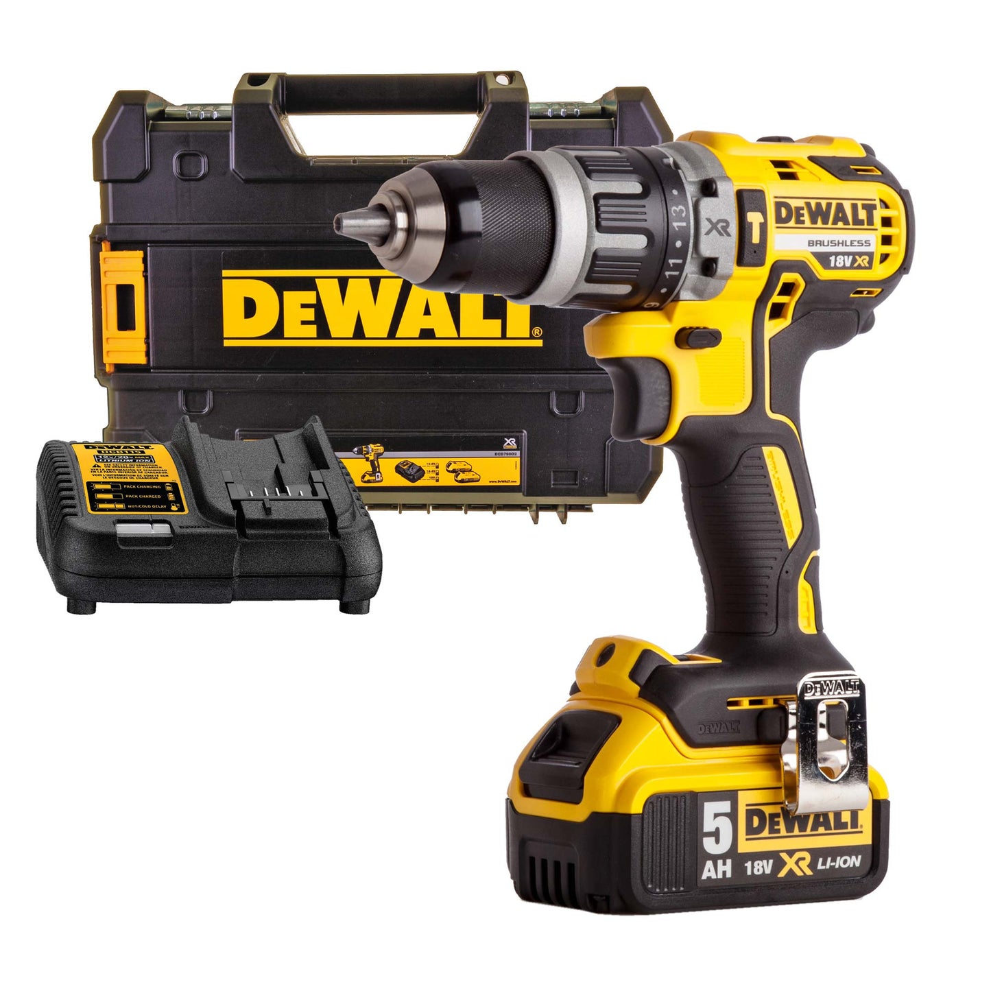 DEWALT 18V B/LESS COMBI DRILL 1 X 5.0AH DCD796P1