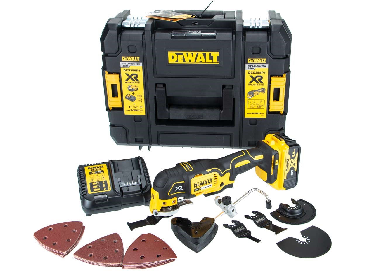 DEWALT DCS355P1 18V XR MULTI TOOL 1 X 5.0AH TSTAK ACCS