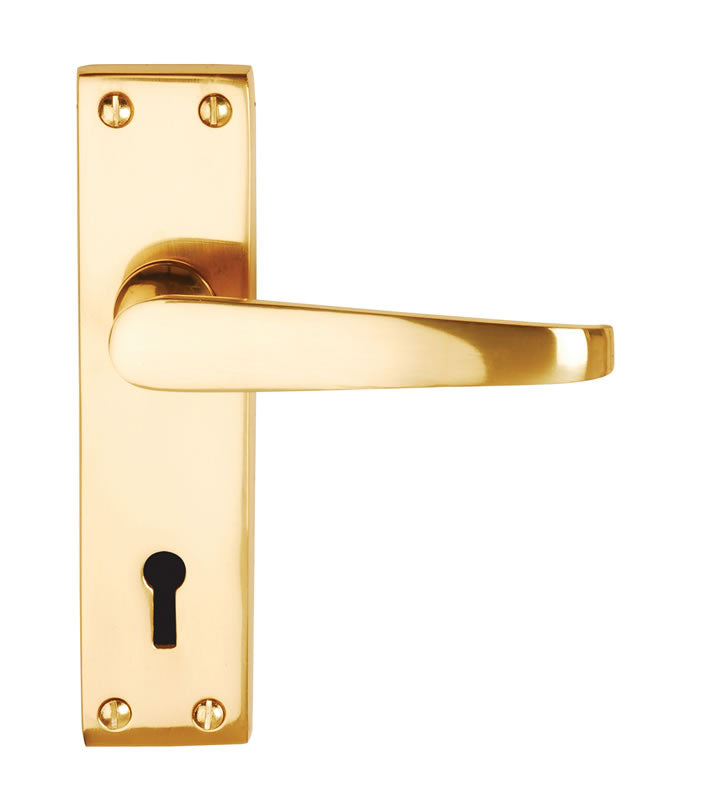 VICTORIAN FLAT LEVER LOCK BR FURNITURE