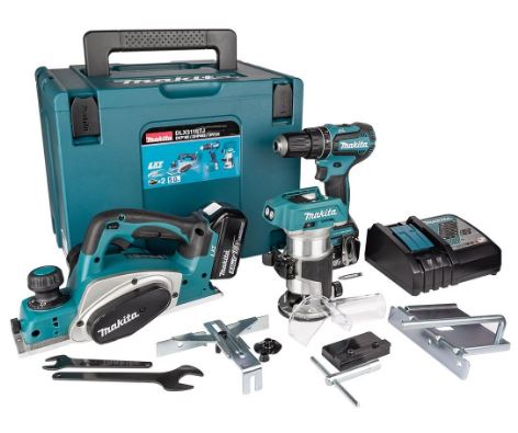 MAKITA DLX3116 18V LXT KIT DKP180 DHP485 DRT50 2 X 5.0AH
