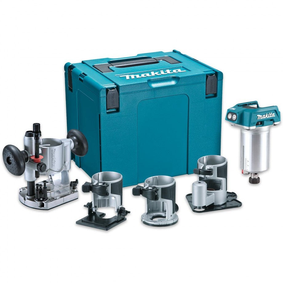 MAKITA DRT50ZJX3 18V TRIMMER BODY IN MAKPAK INC 4 BASES