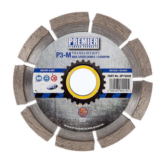 115mmX22.2 P3-M MORTAR RAKING DIAMOND BLADE DP15040
