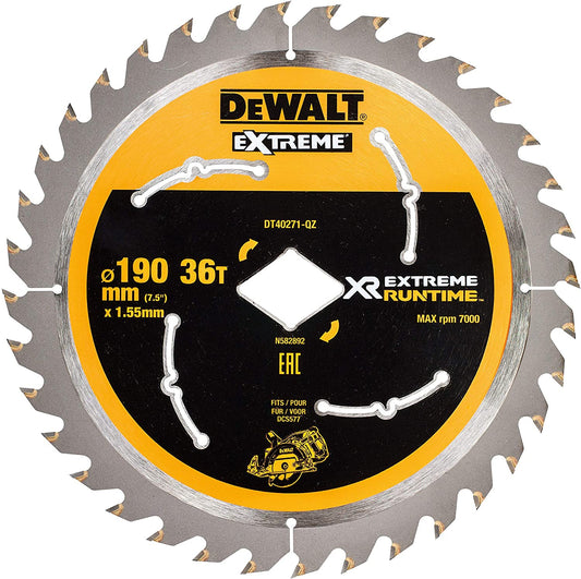 XR 190mm x Diamond Bore x 36T CIRCULAR SAW BLADE DCS577
